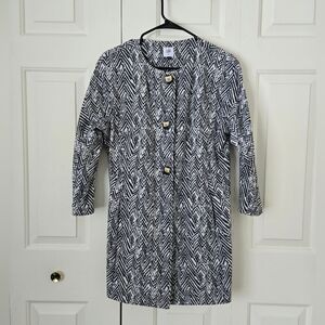 Cabi Zig Zag Ponte Knit Jacket 3034 In Black And White Size Medium